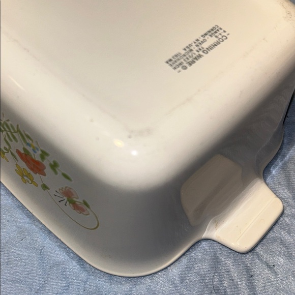Corning Ware Wildflower Pattern Casserole Dish With Handles P4B 7x5 1/2 2x3 - Picture 14 of 17